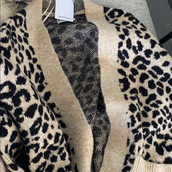 Stradivarius Long Knitted Print Cardigan - Picture 7 of 7